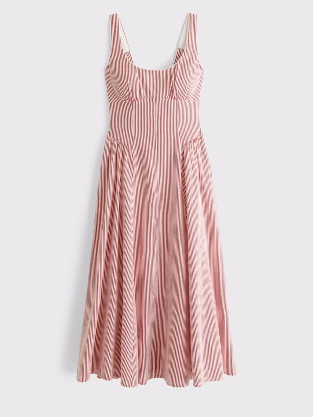 Linen Blend A&F Dylan Bra Free Midi Dress